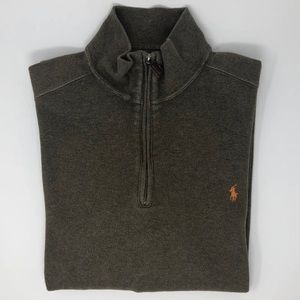 Polo By Ralph Lauren 1/4 Zip Olive Sweater Size L